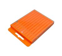 perfk Caja de almacenamiento de brocas, equipos de estuche vacío, organizador de soportes profesionales de equipos para taladrones giratorios, garaje, 12.7cmx10.1cmx1.38cm