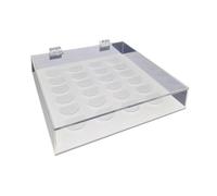 perfk Caja de almacenamiento de pestañas acrílicas, vitrina de gran capacidad para salón de belleza, soporte de pestañas resistente y personal, organizador