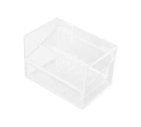 perfk Caja dispensadora de cinta para pestañas, máquina de escritorio, pegatina DIY a prueba de polvo, múltiples rejillas, caja de herramientas portátil de