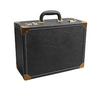 perfk Caja organizadora de herramientas para peluquería y barbería, de gran capacidad, práctica y resistente, con cerradura de código para salón de belleza, Negro