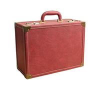 perfk Caja organizadora de herramientas para peluquería y barbería, de gran capacidad, práctica y resistente, con cerradura de código para salón de belleza, Rojo