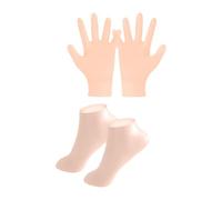 perfk Calcetines de guantes de silicona colocados cuidados de cuidados de cuidados portátiles livianos, manos lavables Cuidado para mujeres para vacaciones, Color de Piel
