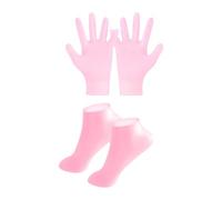 perfk Calcetines de guantes de silicona colocados cuidados de cuidados de cuidados portátiles livianos, manos lavables Cuidado para mujeres para vacaciones, Rosa
