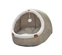 perfk Cama de Dibujos Animados para Mascotas, Tienda de campaña para Mascotas, semicerrada, Suave, para Dormir con Pelota de Juego, cálida, para Perros, B, M