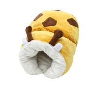 perfk Cama Suave y cálida para Gatos, Base Antideslizante, Gruesa y cómoda, Saco de Dormir para Gatos, Cama cálida de Invierno para Mascotas, Regalo para, Jirafa