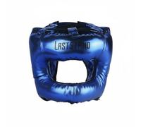 perfk Casco de de Entrenamiento para Boxeo con Protección de Cabeza y Nariz Estructura Resistente Material PU Adecuado para Uso Rutinas en Gimnasio, Azul, L