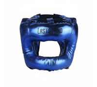 perfk Casco de de Entrenamiento para Boxeo con Protección de Cabeza y Nariz Estructura Resistente Material PU Adecuado para Uso Rutinas en Gimnasio, Azul, M