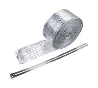 perfk Cinta adhesiva de doble cara de fibra de vidrio y aluminio, resistente al de, autoadhesiva, protección a temperaturas para, 1.5 Mm X 50 Mm X 15 M