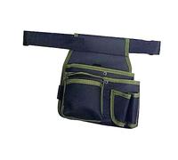 perfk Cinturón de cintura Bolsa de almacenamiento de herramientas Organizador Cinturón de herramientas de carpintero para electricistas Ligero, borde verde