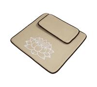 perfk Cojín de meditación, almohadón tradicional para hombres y mujeres, almohada de suelo, cojín de para oficina, sala de estar e interiores, Caqui, 80x80cm