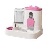 perfk Comedero y Bebedero automático para Mascotas, dispensador de Comida y Agua, 2 en 1, Antideslizante, para Gatos y Perros pequeños y medianos, Rosa