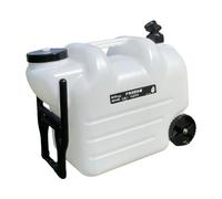 perfk Contenedor de Agua, Tanque de Agua con Ruedas con Tapa de Tornillo, Varilla de tracción, Jarra de Almacenamiento de Agua, contenedor de Almacenamiento, Blanco