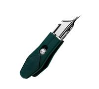 perfk Cortaúñas curvo con abertura de mandíbula ancha para hombres y mujeres, profesional, ideal para viajes, uñas gruesas, Verde