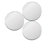 perfk de 3 Platos con Espejo, portavelas, cosméticos, Joyas, Almacenamiento de Llaves, bandejas de Espejo Decorativas Plateadas para