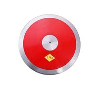 perfk Disco de Nailon de 1,5 kg para Entrenamiento Deportivo, con y Centro de Acero. Ideal para exámenes de Secundaria y Entrenamiento en el Patio, Rojo