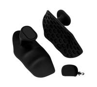 perfk Empuñaduras de Levantamiento de Pesas, empuñaduras de Gimnasio, sin Dedos, portátiles, Flexibles, protección para Manos, Guantes de Entrenamiento de, Negro