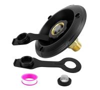 perfk Entrada de llenado de agua para City, conector hembra NH de 3/4" a macho de 1/2", conexión de agua de latón para, para remolque, Negro, Style a