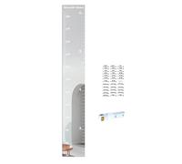 perfk Espejo con tabla de crecimiento para niños, espejo medidor de altura con pegatinas, fácil de instalar, multifuncional, decoración de pared de, Style D