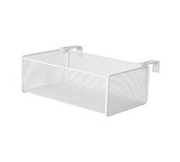 perfk Estante para plantas de balcón, cesta de almacenamiento colgante, estante para litera, accesorios con ganchos escalables para organización de oficina, Blanco