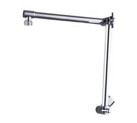 perfk Extensor de Cabeza del Brazo de extensión de Ducha de baño 18 '' G1/2 Conexión Universal Ajuste de Altura/ángulo Fácil ensamblaje del Brazo de Ducha, Cromo