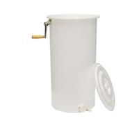 perfk Extractor Miel Manual para 2 Marcos con Cuerpo Plástico y Tapa Acuado para Apicultura Casera y Pequeños Productores