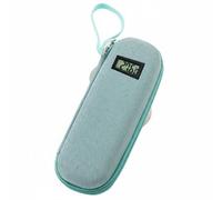 perfk Funda Portátil para Medicación Sensible a la Temperatura Refrigerador Aislante para a con Correa de Mano Almacenamiento Médico EVA Adecuado para Viaje Ocio, Verde con Pantalla De Temperatura