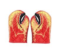 perfk Guantes de Garra de Langosta para Horno, Parrilla Y Barbacoa, Forro de Algodón, Guantes de Garra de Cangrejo para Hornear, Cocinar, Asar a La Parrilla