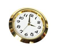 perfk Inserto de Reloj de 1-7/16 Pulgadas (36 mm) con números Negros, Reloj con Ajuste de Movimiento, Mini Reloj de Metal para el hogar, Escuela, Pieza de, Dorado