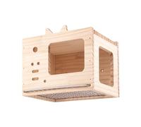 perfk Jaula de Madera para y hámsteres, de Doble Apertura, Resistente al óxido, sólida, para pájaros, para Interiores, para Conejos y Chinchillas, Pequeño