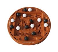perfk Juego de Pista de ajedrez lógico, Juguete Educativo, Regalo de cumpleaños, Manos en Tablero lógico portátil, Juguete Rompecabezas para Fiesta Familiar, Redondo