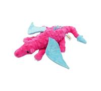 perfk Juguete para Perros chirriante, Juguete de cumpleaños para Perros, Juguete para Perros chirriante con Forma de dragón, Regalo para Mascotas, Divertido, Rosa Roja