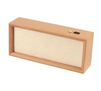 perfk Lámpara de noche 2 en 1 con luz nocturna, luz ambiental creativa y carga, adorno para estantería, sala de estar, regalo de inauguración de casa, Marrón Claro