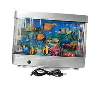 perfk Luz LED nocturna para acuario falso, luz ambiental, regalo de cumpleaños, adorno de escritorio, Lámpara decorativa para oficina, dormitorio, pequeño