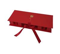 perfk Mamá en forma de carta de regalo de regalo FLEFELABLE 43x18x6.8cm accesorios multifuncionales con tapa de decoración del día de la madre, Rojo