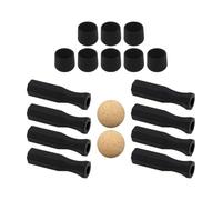 perfk Manejo de la Mesa de futbolín de reemplazo Negro fácil de Instalar Accesorios de Juego de fútbol de Mesa fáciles prácticos con 2 Bolas Finales