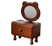 perfk Mapeante de la Mesa Vocador de tocador Espejo de Escritorio de Madera portátil Pequeño Espejo Mirador de tocador para niñas Mujeres de Regalo de, Panda