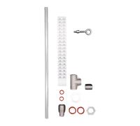 perfk Medidor de Agua Kit con Tubo de Acero Inoxidable PC Resistente a Alta Temperatura Accesorios para Keg de Cerveza Y Equipos de Elaboración Adecuado Par, tal como se describe, 28cm