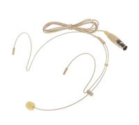 perfk Micrófonos de Diadema de Tipo Condensador con Cable de 1m, Beige 4 Pin