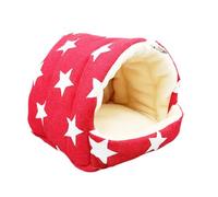 perfk Nido para Gatos semicerrado, Cueva Tipo Cama para Gatos, casa cálida Suave para Gatitos y Gatos, Cama Refugio para Perros y Gatos, para Gatitos, Estrella de Cinco Puntas XL