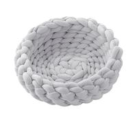perfk Nido Tejido para Gatos, Cama para Mascotas, rascador portátil Flexible, Resistente, Hecho a Mano, cestas para Gatos para Todas Las Estaciones, Cama de, Gris Claro