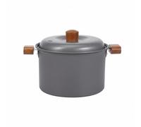 perfk Olla de Camping Olla Caldera Recipiente de Cocina con Tapa y Agarre Cálido Protegido Diseño Compacto y Bolsa de Malla Adecuada para Camping Familiar, 3L, Tapa Alta Hotpot