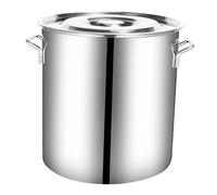 perfk Olla de Sopa de Acero Inoxidable de 20L, Olla de Cocina Multiusos, Olla de Fondo Compuesto Pulido con Espejo para cantinas, Hotel Comercial