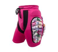 perfk Pantalones Cortos Acolchados para niños, Almohadillas de protección de Cadera, Protectores de Cadera para protección contra caídas, Equipo de, Rosa L