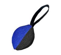 perfk Pelota de Tirar para Perros, Juguete portátil, Resistente y cómodo para Entrenamiento de mordidas, Juego Interactivo para Jugar en Solitario, Azul Negro