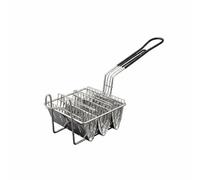 perfk Porta Tacos Soporte Organizador Acero Inoxidable Cesta Resistente Gancho Integrado Diseño Práctico Ranuras Individuales Adecuado para Restaurante Cocina Familiar, 3-Cuadros En V