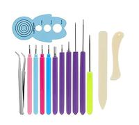 perfk Quilling Pen Surtido de Herramientas para Quilling de Papel Enrollado Kit Aguja Pinza Material Plástico Hierro Adecuado para Principiantes Adultos Apr, 14 Piezas, Individual