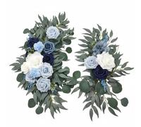 perfk Ramo Simulado Arreglo Floral Artificial Guirnalda Centro de Mesa Decoración de Boda con Artesanía Detallada y Tinte Avanzado Adecuado para Ceremonias Escaleras de, Blanco