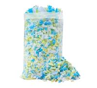 perfk Relleno de Espuma de Memoria de Memoria rallada Relleno de Almohada Multicolor Relleno de Bolsas de Frijoles para artesanías, 1 Kg