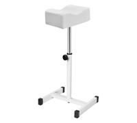perfk Reposapiés para manicura y pedicura, altura ajustable, reposapiernas portátil antideslizante, taburete resistente para masaje de pies, Blanco
