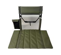 perfk Silla de Playa Plegable con Respaldo para Camping, Parque, Ocio, Ligera, Ideal para barbacoas en el césped, Verde